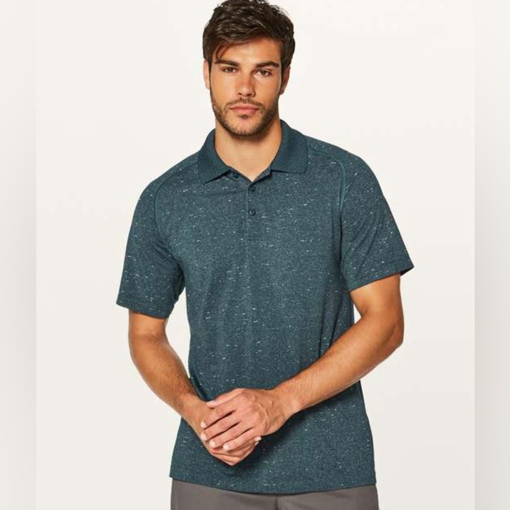 Men's Lululemon Metal Vent Polo Shirt XXL Rainforest Green $98